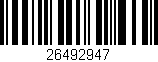 Código de barras (EAN, GTIN, SKU, ISBN): '26492947'