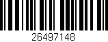 Código de barras (EAN, GTIN, SKU, ISBN): '26497148'