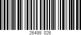 Código de barras (EAN, GTIN, SKU, ISBN): '26499/026'