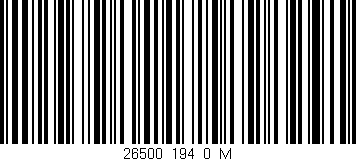 Código de barras (EAN, GTIN, SKU, ISBN): '26500_194_0_M'