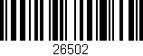 Código de barras (EAN, GTIN, SKU, ISBN): '26502'