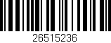 Código de barras (EAN, GTIN, SKU, ISBN): '26515236'