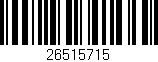 Código de barras (EAN, GTIN, SKU, ISBN): '26515715'