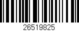 Código de barras (EAN, GTIN, SKU, ISBN): '26519825'