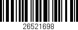 Código de barras (EAN, GTIN, SKU, ISBN): '26521698'