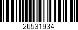 Código de barras (EAN, GTIN, SKU, ISBN): '26531934'
