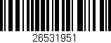 Código de barras (EAN, GTIN, SKU, ISBN): '26531951'