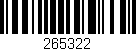 Código de barras (EAN, GTIN, SKU, ISBN): '265322'