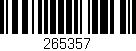 Código de barras (EAN, GTIN, SKU, ISBN): '265357'