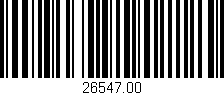 Código de barras (EAN, GTIN, SKU, ISBN): '26547.00'