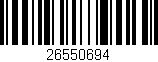 Código de barras (EAN, GTIN, SKU, ISBN): '26550694'
