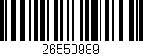 Código de barras (EAN, GTIN, SKU, ISBN): '26550989'