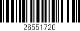 Código de barras (EAN, GTIN, SKU, ISBN): '26551720'