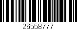 Código de barras (EAN, GTIN, SKU, ISBN): '26558777'