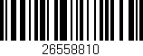 Código de barras (EAN, GTIN, SKU, ISBN): '26558810'