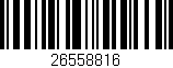 Código de barras (EAN, GTIN, SKU, ISBN): '26558816'
