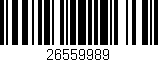 Código de barras (EAN, GTIN, SKU, ISBN): '26559989'