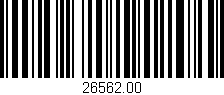 Código de barras (EAN, GTIN, SKU, ISBN): '26562.00'