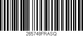 Código de barras (EAN, GTIN, SKU, ISBN): '265748FRASQ'