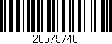 Código de barras (EAN, GTIN, SKU, ISBN): '26575740'