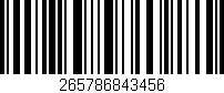 Código de barras (EAN, GTIN, SKU, ISBN): '265786843456'