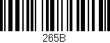 Código de barras (EAN, GTIN, SKU, ISBN): '265B'