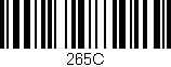 Código de barras (EAN, GTIN, SKU, ISBN): '265C'
