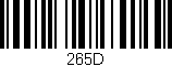 Código de barras (EAN, GTIN, SKU, ISBN): '265D'