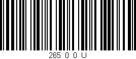 Código de barras (EAN, GTIN, SKU, ISBN): '265_0_0_U'