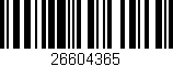 Código de barras (EAN, GTIN, SKU, ISBN): '26604365'