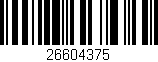 Código de barras (EAN, GTIN, SKU, ISBN): '26604375'