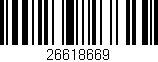 Código de barras (EAN, GTIN, SKU, ISBN): '26618669'