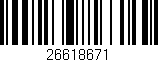 Código de barras (EAN, GTIN, SKU, ISBN): '26618671'