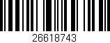 Código de barras (EAN, GTIN, SKU, ISBN): '26618743'