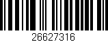 Código de barras (EAN, GTIN, SKU, ISBN): '26627316'