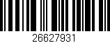 Código de barras (EAN, GTIN, SKU, ISBN): '26627931'