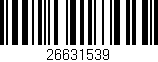 Código de barras (EAN, GTIN, SKU, ISBN): '26631539'
