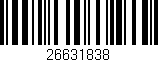 Código de barras (EAN, GTIN, SKU, ISBN): '26631838'