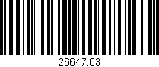 Código de barras (EAN, GTIN, SKU, ISBN): '26647.03'