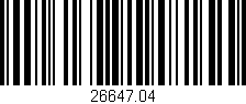 Código de barras (EAN, GTIN, SKU, ISBN): '26647.04'