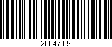 Código de barras (EAN, GTIN, SKU, ISBN): '26647.09'