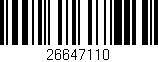 Código de barras (EAN, GTIN, SKU, ISBN): '26647110'