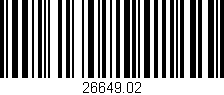 Código de barras (EAN, GTIN, SKU, ISBN): '26649.02'