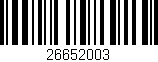 Código de barras (EAN, GTIN, SKU, ISBN): '26652003'