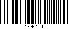 Código de barras (EAN, GTIN, SKU, ISBN): '26657.00'