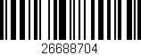 Código de barras (EAN, GTIN, SKU, ISBN): '26688704'