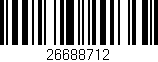 Código de barras (EAN, GTIN, SKU, ISBN): '26688712'