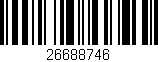 Código de barras (EAN, GTIN, SKU, ISBN): '26688746'