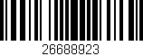 Código de barras (EAN, GTIN, SKU, ISBN): '26688923'