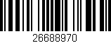 Código de barras (EAN, GTIN, SKU, ISBN): '26688970'